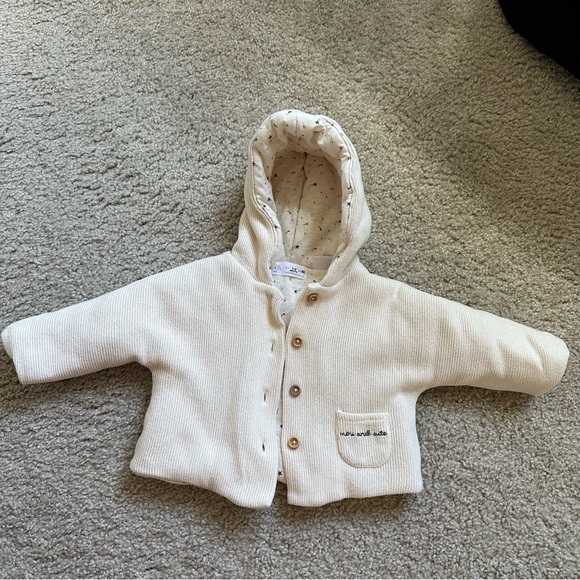 ZARA Baby Embroidered Knit Coat - Picture 2 of 3